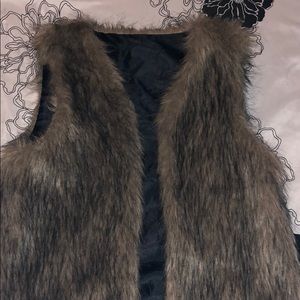 Faux fur vest